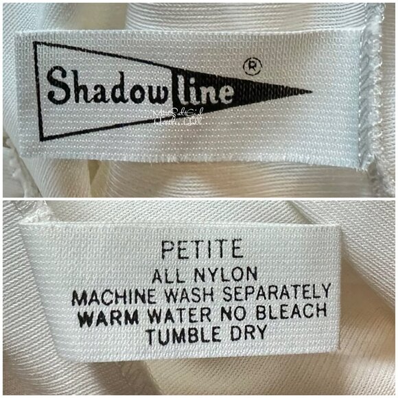 Vintage Shadowline White Button-Up Nightgown with Embroidered Collar & Pocket - Picture 7 of 7